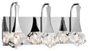 Foto para 946lm Rockne Clear K9 Crystal Chrome Integrated LED 3 light vanity