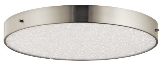 Foto para 1595lm Crystal Moon Clear Cubic Zirconia Chip Brushed Nickel Integrated LED Flush 20"