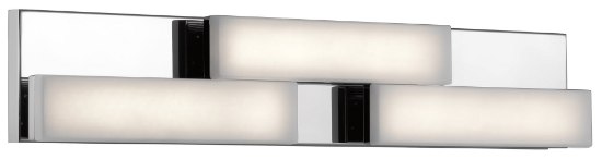 Foto para 2245lm Zagg White Acrylic Chrome Integrated LED 27" 3-Light Vanity