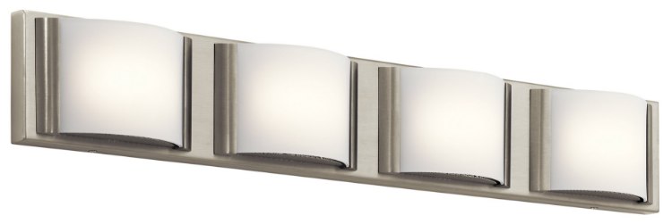 Foto para Bent Glass Brushed Nickel Integrated LED 30" Vanity