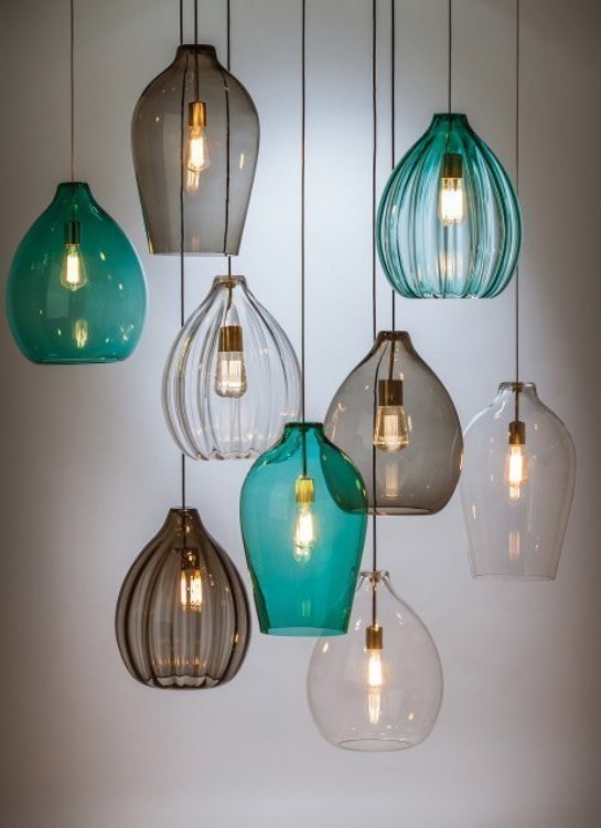 Foto para 60w Prescott Satin Nickel Incandescent Surf Green Squirrel Cage Pendant