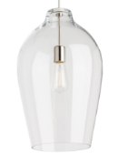 Picture of 3.5w 250lm 27K Prescott Satin Nickel LED Clear Squirrel Cage Pendant