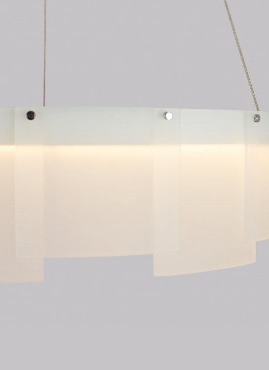 Foto para 30w 1900lm 27k 24" Stratos Smoke Black LED Chandelier