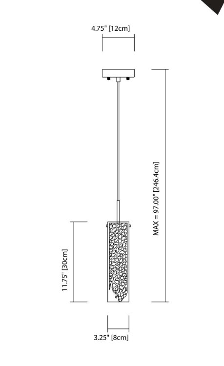 Foto para 60w Rysalis Clear W/ White Metal Filigree Chrome E26 (Medium) mini pendant