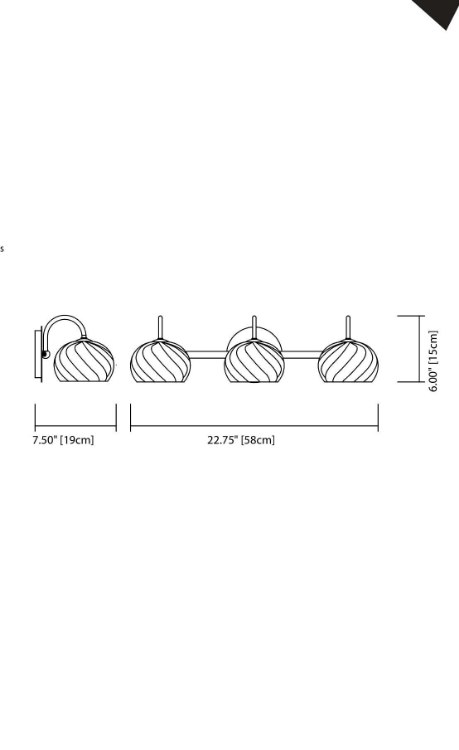 Foto para 40w Niu Clear Optic Outside Glass With Satin-Etched Inner Globe With Clear Glass Reveal Chrome G9 3 light vanity