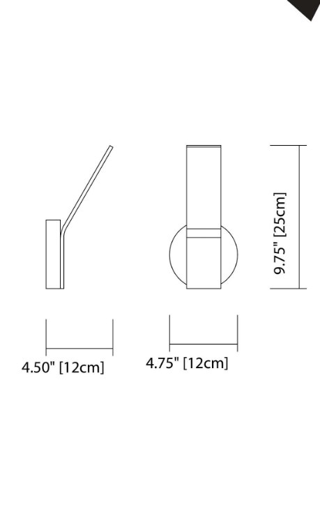 Foto para 379lm Follen Etched Acrylic White Integrated LED sconce