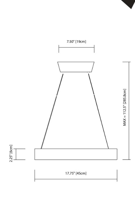 Foto para 920lm Fornello Brushed Nickel Integrated LED 1 ring (light) pendant