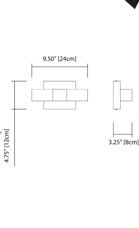 Foto para 397lm Tvill Etched Acrylic Chrome Integrated LED Sconce