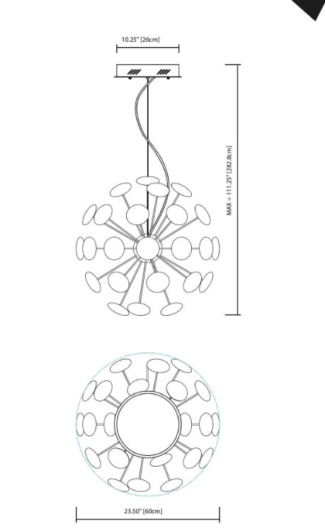 Foto para 2641lm Kotton Frosted Glass White Chrome Integrated LED Warm white LED 49-light Chandelier/Foyer