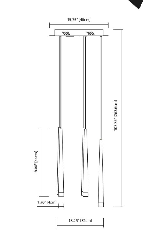 Foto para 739lm Antonia Etched Acrylic Chrome Integrated LED 5 Light Pendant Cluster