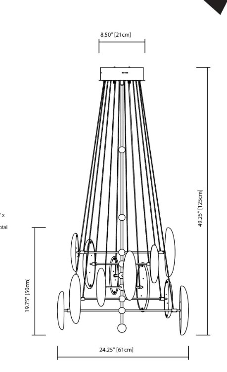 Foto para 3003lm Cellulare Frosted Glass Chrome Integrated LED 12 Light Pendant