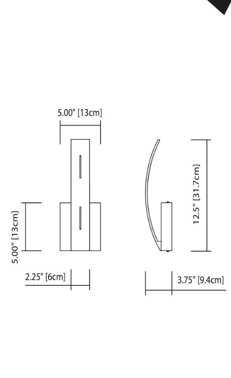 Foto para 548lm Ivis One-Side Frosted Chrome Integrated LED Sconce