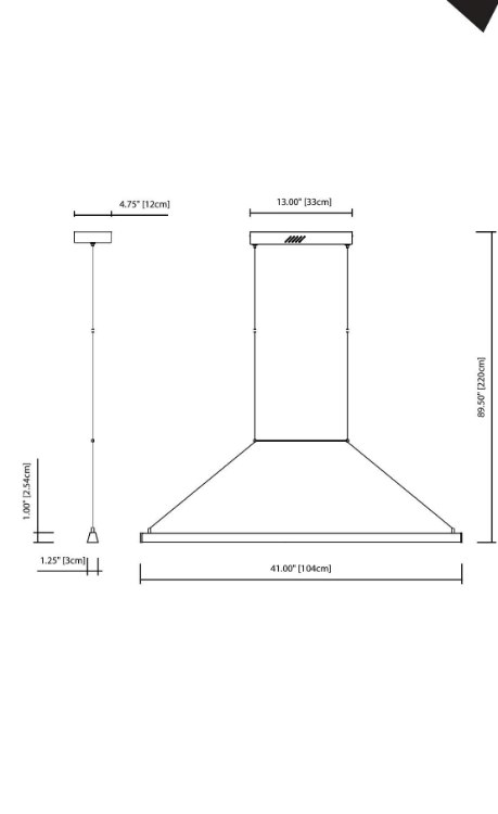 Foto para 417lm Linule Etched Acrylic Brushed Nickel Integrated LED 41 inch IslandPendant