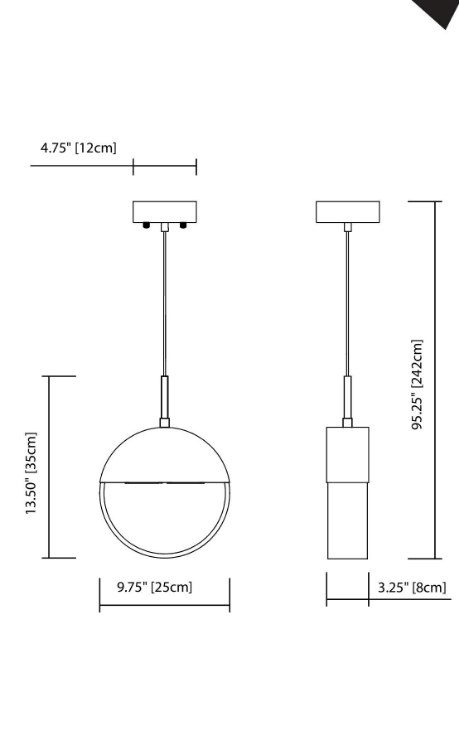 Foto para 35w Anello Etched Acrylic Chrome GU10 2 Light Pendant