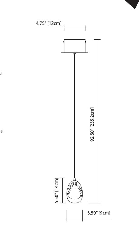 Foto para 289lm Lavinia K9 Bubble Crystal With Faceted Edge Chrome Integrated LED 1 Light Mini Pendant