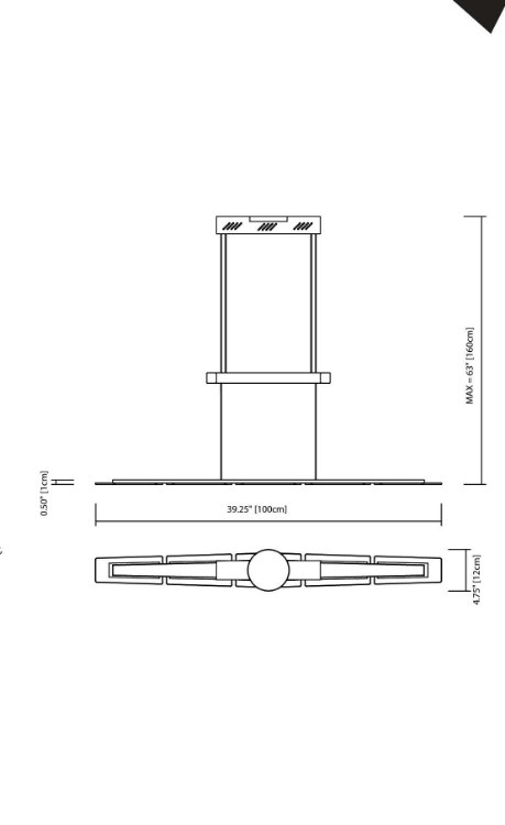 Foto para 1211lm Kupa Etched Glass With Clear Edge Chrome Integrated LED 40 inch Island Pendant