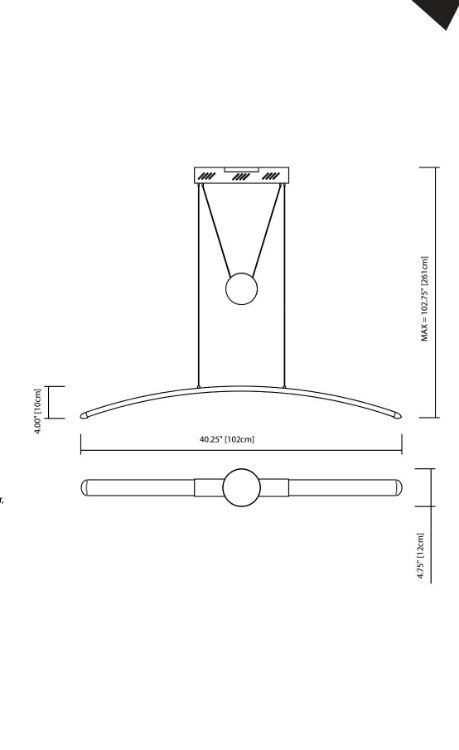 Foto para 741lm Sava Acrylic White & Chrome Integrated LED 40 inch Island Pendant