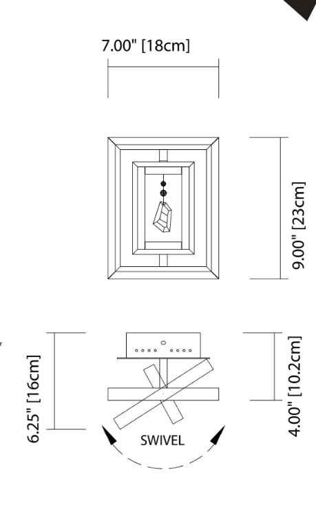 Foto para 288lm Maze Clear Acrylic Etched Inside With Hanging Crystal Accents Chrome Integrated LED sconce