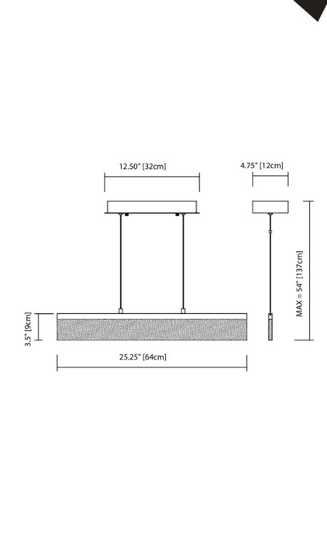 Foto para 793lm Colson Etched Acrylic Chrome Integrated LED 25 inch island pendant