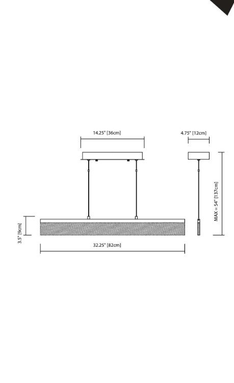 Foto para 1207lm Colson Etched Acrylic Chrome Integrated LED 32 inch island pendant