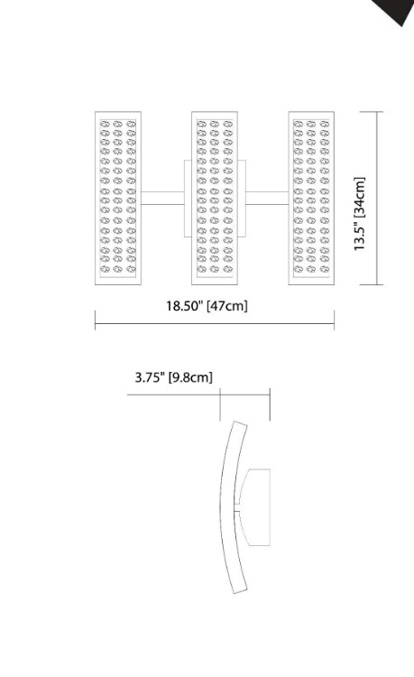 Foto para 1385lm Crushed Ice Clear Glass With Crystals Gems Chrome Integrated LED 3-Light Vanity