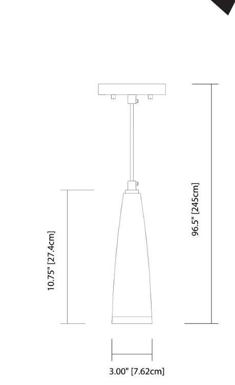 Foto para 357lm Heren Clear Etched Platinum (Painted) Integrated LED 1LT  LED MINI-PENDANT