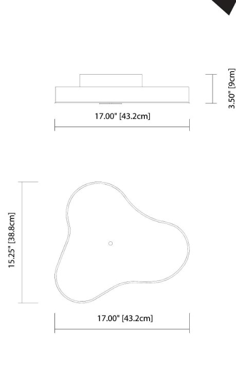 Foto para 489lm Jisel Etched Acrylic Chrome Integrated LED Semi-flush