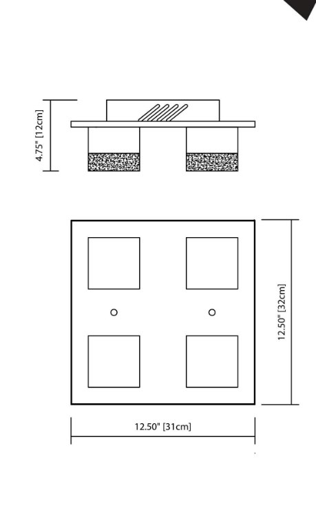 Foto para 678lm Gorve Clear Cubic Zirconia Chip Chrome Integrated LED Flush