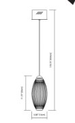 Picture of 441lm Savello Clear Ribbed Glass Chrome Integrated LED Mini Pendant