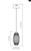 Foto para 441lm Savello Clear Ribbed Glass Chrome Integrated LED Mini Pendant