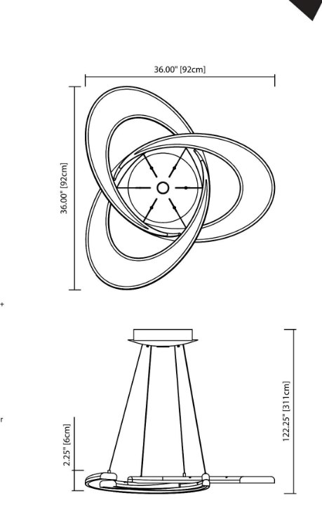 Foto para 4957lm Destiny Etched Acrylic Chrome Integrated LED Chandelier