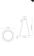 Foto para 1416lm Hyvo Matte White Acrylic Brushed Nickel Integrated LED 1 Ring LED Pendant