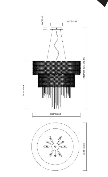 Foto para 40w Elauna Brushed Nickel G9 Large Drum Chandelier