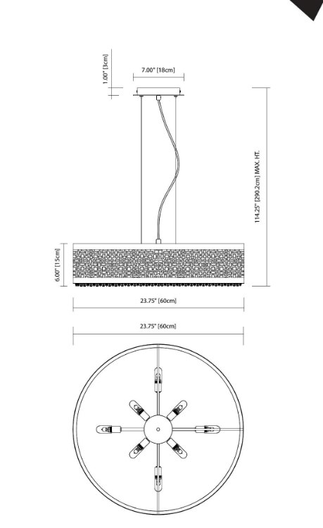 Foto para 40w Massimo Polished Nickel G9 Large Drum Pendant