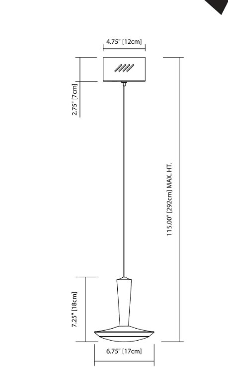 Foto para 364lm Karah Clear Cubic Zirconia Chip Brushed Nickel Integrated LED Pendant