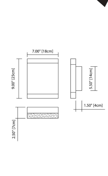 Foto para 663lm Balta Clear Cubic Zirconia Chip Brushed Nickel Integrated LED ADA Up/Down Light Sconce