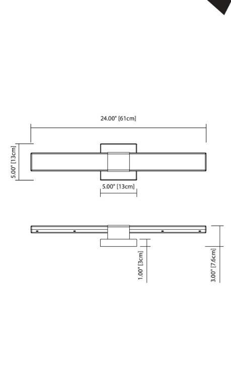Foto para 1395lm Neltev White Acrylic Satin Nickel Integrated LED Vanity