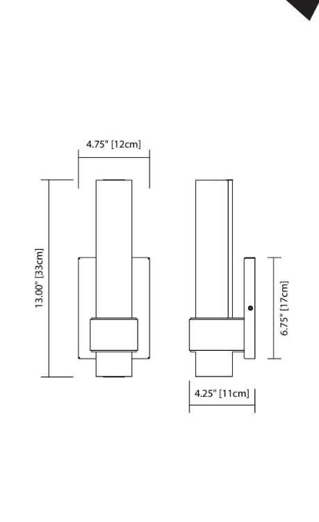 Foto para 932lm Izza Etched Opal Glass Chrome Integrated LED Sconce