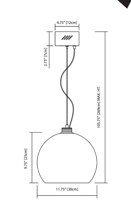 Foto para 230lm Rendo Smoke Solar Control Coated  Glass Shade & Clear Cubic Zirconia Chip Lens Chrome Integrated LED Mini Pendant