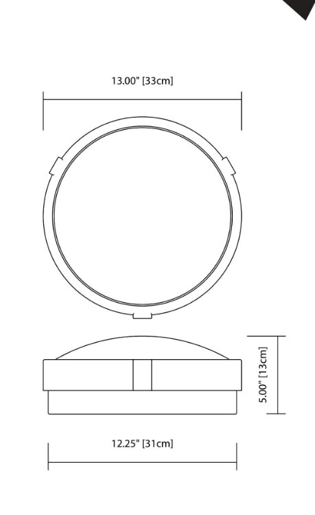 Foto para 1614lm Piazza Ice Glass Brushed Nickel Integrated LED 13" Round Flush