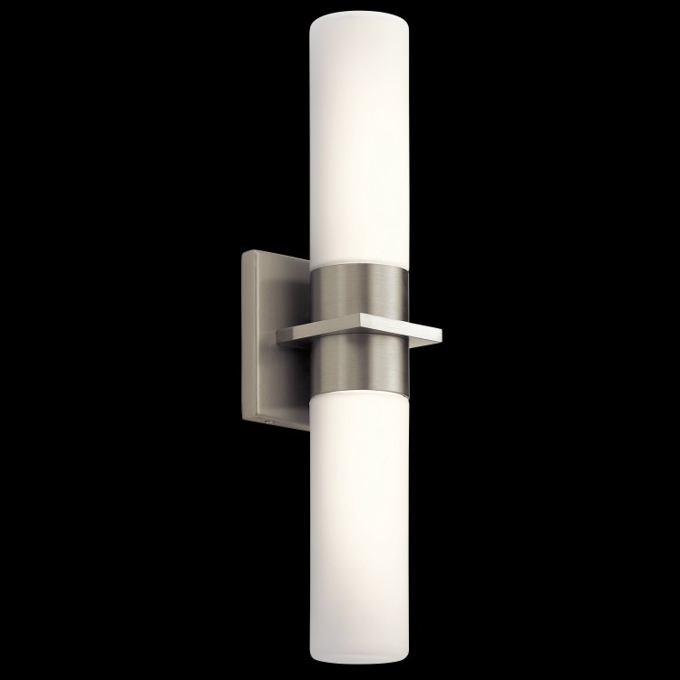 Foto para 24w 933lm Hawn Etched Opal Glass Brushed Nickel Integrated LED Sconce