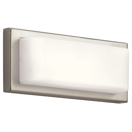 Foto para 15w 771lm Kelsi Etched Opal Glass Brushed Nickel Integrated LED Sconce