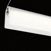 Foto para 40w 3159lm Rainfall Bent Glass Brushed Nickel Integrated LED Linear Pendant