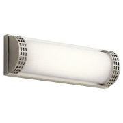 Picture of 25w 928lm Column Bent Glass With Inside Stripe Pattern Brushed Nickel Integrated LED Vanity