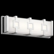 Picture of 20w 545lm Velitri Clear Etched Mitered Glass Chrome Integrated LED Vanity