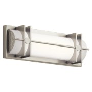 Foto para 20w 1364lm Nolan White Silk Screen Brushed Nickel Integrated LED Vanity