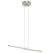 Foto para 23w 1504lm Flash Matte White Acrylic Brushed Nickel Integrated LED Linear Pendant