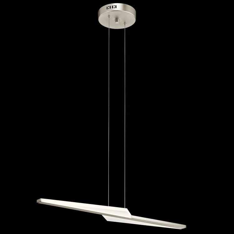 Foto para 23w 1504lm Flash Matte White Acrylic Brushed Nickel Integrated LED Linear Pendant