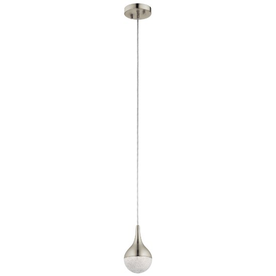 Foto para 7w 449lm Kiss Changed To Cubic Zirconia 8/32 Brushed Nickel Integrated LED Pendant