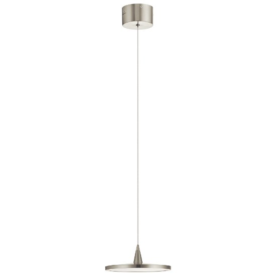 Foto para 17w 235lm Jeno White Acrylic Brushed Nickel Integrated LED Pendant